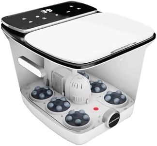 Orku Foot Spa Massager with Heat & LCD Control - 10L Electric Foot Bath, Adjustable 35-42°C Heating, 30 Massage Rollers, Timer, Drain Outlet, Portable Pedicure Spa