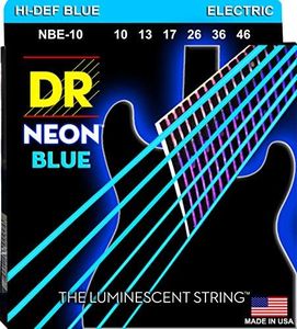 DR Handmade Strings DR Hi-Def Neon Blue Medium Electric Guitar Strings (NBE-10)