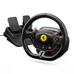 Thrustmaster T98 Ferrari 296 GTB Racing Wheel & Pedals – Official Ferrari Licensed Wheel for PS5, PS4 & PC – Bungee Cord Technology – Manettino Dial with 3 Driving Profiles – Black