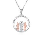 3 Sister Gifts from Sister Sterling Silver Sister Necklace Sister Pendant Necklace Jewelry Birthday Gifts for Sister Female Women