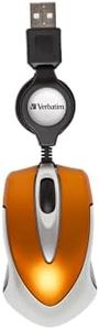 Verbatim Go Mini - Ratón (USB, Óptico, Oficina) Naranja