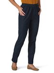 chic classic collection Women's Stretch Elastic Waist Pull-On Pant, Dark Shade Denim, 16P