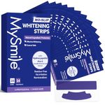 MySmile Teeth Whitening Strips 14 Treatments Kit, Hydroxyapatite-Infuse White Strips, Non-Sensitive Teeth Whitening with Soothing Natural Ingredients, Enamel-Safe, Residue-Free, Non-Slip(28 Count)