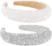 AHONEY 2 Pack Rhinestone Headband f