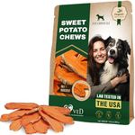 Sweet Potato Dog Treats Chips - All Natural Pet Snack Chews - Grain Free & Human Grade Dried Snacks in Bulk - Best Jerky for Training Small & Large Dogs