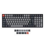 Keychron K4 Wireless Mechanical Gaming Keyboard with White LED Backlight/Gateron Red Switch/Wired USB C/96% ISO-UK-Layout, 100 Keys Bluetooth Computer Keyboard for Mac Windows PC Gamer - Version 2