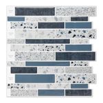 LONGKING Peel and Stick Backsplash Tile for Kitchen, Stick on Tile on Wall, Bathroom (Blue Stone)