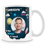 Grandpa Photo Mug Gift - Grandpa Love You to The Moon and Back Cup