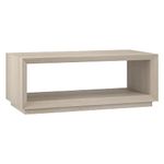 Henn&Hart 48" Wide Rectangular Coffee Table in Alder White, for Home, Living Room, Bedroom, Entertainment Room, Office