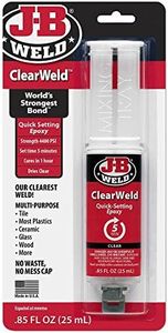 J-B Weld 50112 Clear 25 ml ClearWeld Quick-Setting Epoxy Syringe (Pack of 2)