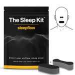 The Sleep Kit by sleepflow | Mouth Tape and Nasal Strips for Sleeping | 2in1 Anti-Snoring Aid for Improved Nasal Breathing, Sleep Tape, Hypoallergenic Adhesion (30 Mouth Tape + 30 Nasal Strips)