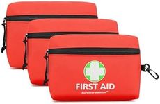 Forelites Edition 3Pack Mini First Aid Pouch Empty Bag Durable Emergency Kit Organizer For Home, Office, Travel, Vehicle, Camping, Hiking & Sports. (3)
