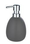 WENKO Soap Dispenser, Ceramic, Matt Grey, 9, 5 x 16 x 9 cm