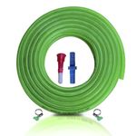 WATERLOG (5 Meter Length) 0.5 Inch (13mm) Heavy Duty 3 Layered Braided Water Hose Pipe, Garden Pipe Outdoor, Watering Hoses, Floor Clean, Car Wash, With Hose Connector & Clamps