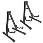 Foraineam 2 Pack Guitar Stand Universal A-frame Folding Stand with Secure Lock for Acoustic Classic Electric Guitars