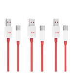 Warp Charge Charging Cable Type-C, Replacement Charger Supervooc for Oneplus 12 12R 11 10 Pro Open 9R 9 8T 10T 8 7T 7 Pro 5G Nord N20 N10 N100 Fast USB C Cord One plus 6T 6 5T 30W 65W 80W 3.3ft 3pack