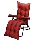Spacecrafts Steel Folding Easy Recliner Single Chair For Home Relax Aec | Red