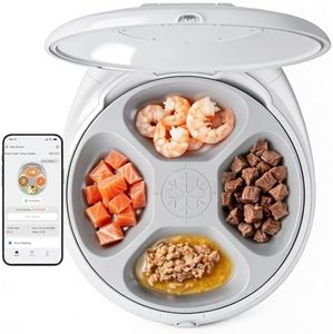Robotail Automatic Cat Feeder Wet Food, 2026 Upgraded Smart Dual-Temp Refrigerated Auto Cat Feeder with Semiconductor Cooling & Pre-Heating, App-Controlled Pet Food Dispenser, Easy to Clean(White)