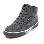 Nautica Kids Horizon Sneaker-Lace Up Fashion Shoe- Boot Like High Top-Horizon-Storm Grey-3