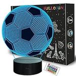 Soccer 3D Night Light for Kids, FUL
