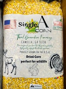 Single A Corn: Premium Dried and Shelled Whole Kernel Corn 21 lbs - Perfect Feed for Birds, Deer, and Other Wildlife- This Season's Corn!