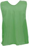 Champion Sports Solid Mesh Adult Practice Vest, Neon Green (Pack of 12)