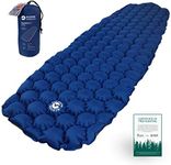 ECOTEK Outdoors Hybern8 Ultralight Inflatable Sleeping Pad with Contoured FlexCell Honeycomb Design - Easy to Inflate, Comfortable, Lightweight, Durable, and Hammock Approved [Ocean Blue]