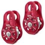 GM CLIMBING Fixed Micro Pulley 27kN CE UIAA Certified Slack Tender for Hitch Tending Pack of 2