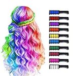 MSDADA New Hair Chalk Comb Temporary Washable Hair Color Dye for Kids Girls-Girls Gifts 8-12 Years Old-Christmas Birthday Easter Gifts for 6 7 8 9 10 Year Old Girls-10 Color