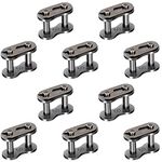 10 Pack #50 Roller Chain Connecting Links, Master Connector Link for Agricultural Machine, Motorcycles, Mini Bike