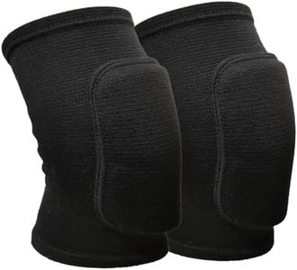 Dance volleyball knee pads, anti slip sponge knee pads, soft and breathable men's knee pads, women's knee pads, girls' and children's knee pads, volleyball knee pads, football knee pads, dance knee pads, yoga knee pads, wrestling knee pads, running knee pads, black knee pads (Black, Medium)