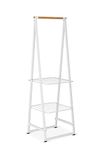 Brabantia - Linn Clothes Rack - Multi-functional Hanging space - Airing or Drying Shelves - Hangs up to 16 items - Stable Space Saver - Non-slip Base - Free Standing - Easy to Assemble - White - Small