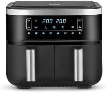 SEVERIN Friteuse à air chaud 2 850 W, Friteuse sans huile avec technologie à air chaud et 2 paniers de 3,25 litres chacun, Multicuiseur avec Fonction Déshydratation, Noir, FR 2453