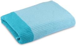 Kinton Crafts IRIS Dual Shaded Premium Cotton Junior Bath Towel (Pack of 1, 47 x 24 inch) Lightweight|Quick Dry|Lint Free|Hygeine Towel|Highly Absorbent |Ultra Soft|Ideal for Kids - Blue