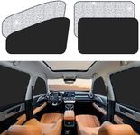 ZATOOTO Car Window Shades, Blackout Car Window Covers for Privacy Black Silver Reversible Car Shades for Side Windows Stay Cool for Car Camping Baby Sleeping Family Travel