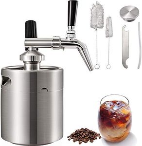 VEVOR Caffettiera Nitro Cold Brew 2L Macchina per Caffè Nitro Cold Brew 2 Litri Macchina Per Caffè Estratto Freddo Caffettiera a Freddo In Acciaio Inossidabile