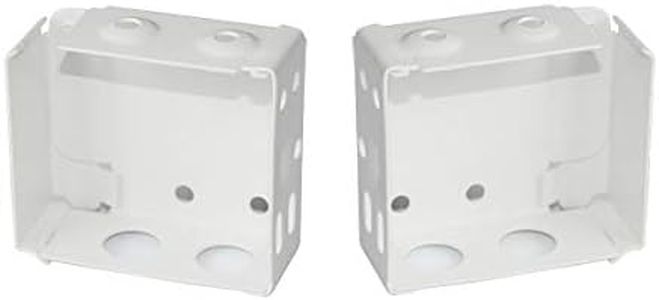 Cutelec 2pcs Box Mounting Bracket for High Profile Blinds 2inch White Color Window Blinds Headrail Holder Bracket