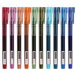 WRITECH Rolling Ball Pens Quick Dry Ink 0.5 Mm Extra Fine Point Pens 10 Pcs Liquid Ink Pen Rollerball Pens Vintage Color, Ink Black