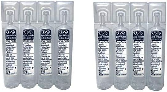 EyS Single-Use Eye Wash Two 4-Packs, 1/2-Ounce Each Vial, 0.5 Fl Oz (Pack of 8)