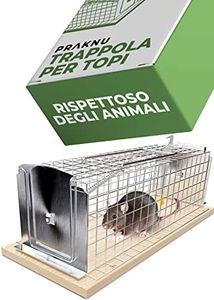 Trappola per Topi Vivi - Grande 30 cm - Senza Uccidere e Riutilizzabile - Pronta all'Uso - Per Ratti e Piccoli Roditori