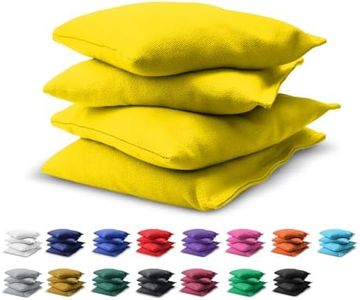 GoSports Premium Bean Bag Set di 4 – 15 Color Choices – Riempito con Sintetico Mais, Yellow