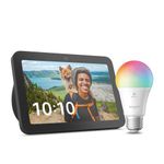 Echo Show 8 | 3rd generation (2023 release) | Charcoal + Sengled LED Smart Light Bulb (E27), Works with Alexa - Smart Home Starter Kit