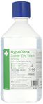 HypaClens Emergency Sterile Saline Solution Eye Wash Bottles Bulk Pack of 10 (500 ml) - 0.9% Sodium Chloride solution