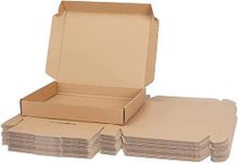 50 x Pizza Style Takeaway Postal Box Vinyl LP Shipping Mailing Carton Brown (Pack of 50) (Brown) (17")