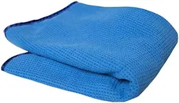 Chemical Guys MIC708 Waffle Weave Glass and Windor Microfiber Towel, Great for Cars, Trucks, SUVs, RVs & More, Blue (24"x16")