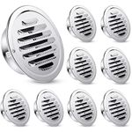 Zonon 8 Pack 4 Inch Stainless Steel Air Outlet Vents Round Soffit Vents Dryer Vent Cover Louver Grille Cover Ducting Air Ventilation Wall Vent Cover for Bathroom Vent Office Home Indoor Outdoor