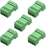 Jienk 5Pcs 4-Pin 300V 8A 15EDGRK 3.81mm Pitch Screw Terminal Block Connector for 28-16AWG