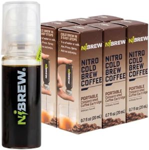 Nibrew Instant Nitro Cold Brew - Single Serve Nitrogen Infused Portable Coffee Concentrate Cartridge - Dairy Free Cold Brew Concentrate Shot - For Hot or Cold Coffee Drinks & More (6-Pack)