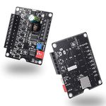 1 Pc 60W Voice Playback Module Support TF Card(32GB Max), PEMENOL DC 9-24V Sound Module Music Player Voice Broadcast Device Support Sound and Light Alarm for Toy-Factory Halloween DIY