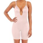 Spanx Women's Syf Plunge Low-Back Mid-Thigh Champagne Bodysuit, Beige (Champagne Beige 000), 16-18 UK